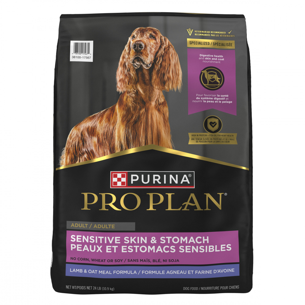 Purina Pro Plan Focus Sensitive Skin & Stomach Lamb & Oat Meal Formula Adult Dry Dog Food (24 lbs)