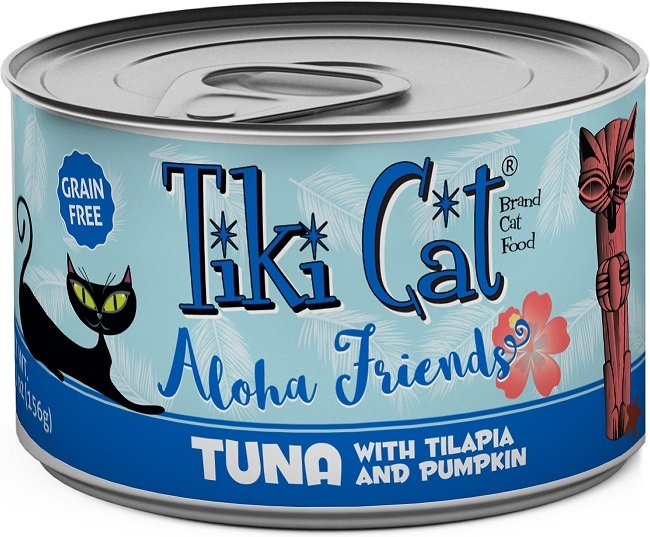 Tiki Cat Aloha Friends Tuna with Tilapia & Pumpkin Canned Cat Food - 3 oz, case of 12 Image