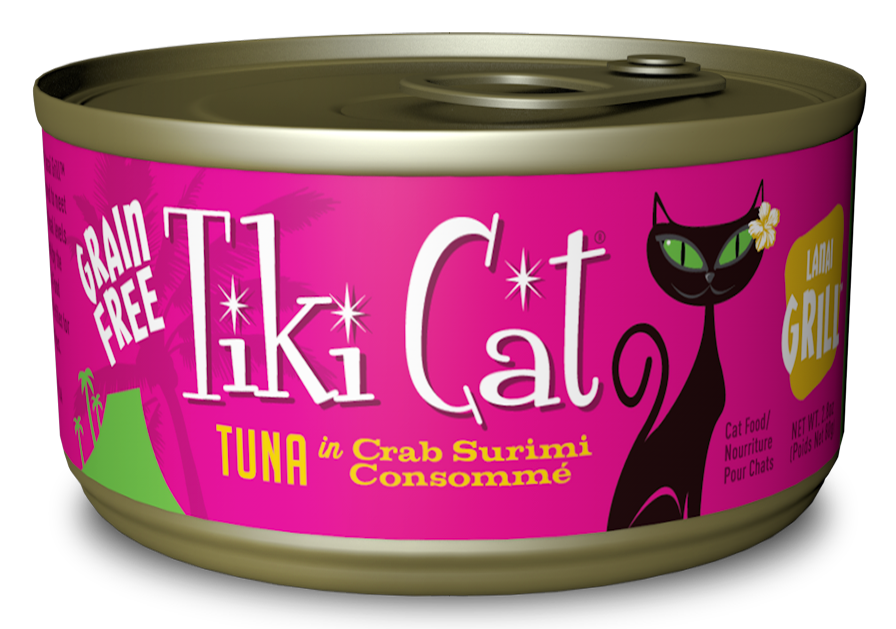 Tiki Cat Lanai Luau Grain Free Tuna In Crab Surimi Consomme Canned Cat Food - 2.8 oz, case of 12 Image