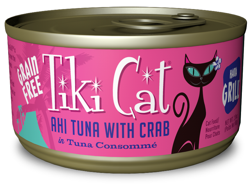 Tiki Cat Hana Grill Grain Free Ahi Tuna With Crab In Tuna Consomme Canned Cat Food - 6 oz, case of 8 Image