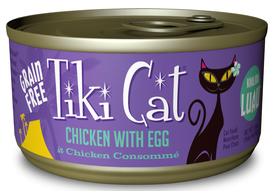 Tiki Cat Koolina Luau Grain Free Chicken With Egg In Chicken Consomme Canned Cat Food - 2.8 oz, two cases of 12 Image