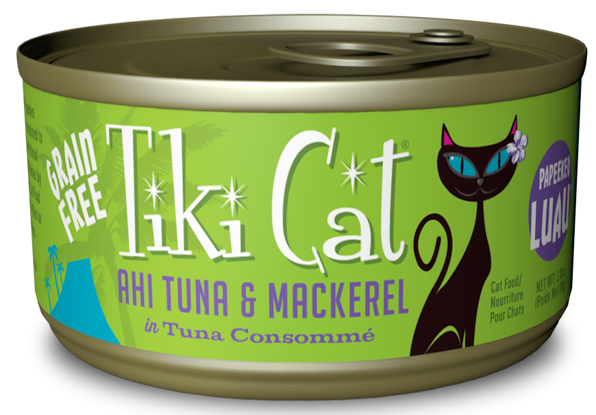 Tiki Cat Papeekeo Luau Grain Free Ahi Tuna & Mackrel In Tuna Consomme  Canned Cat Food - 6 oz, case of 8 Image