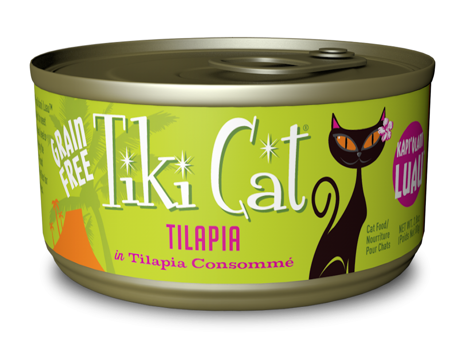 Tiki Cat Kapi'Olani Luau Grain Free Tilapia in Tilapia Consomme Canned Cat Food - 2.8 oz, case of 12 Image