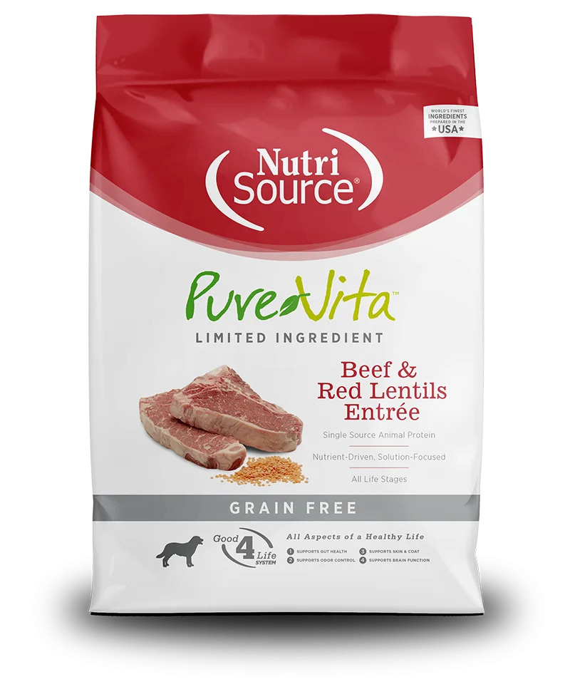PureVita Grain Free Beef  Red Lentils Dry Dog Food - 15 lb Bag Image