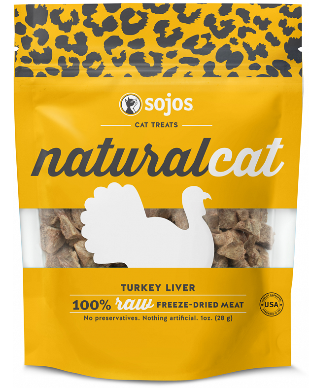 Sojos Natural Cat Turkey Liver Freeze Dried Cat Treats - 1 oz Image