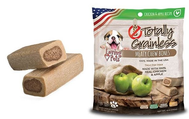 Loving Pets Totally Grainless Grain Free Chicken & Apple Recipe Meaty Chew Bones Dog Treats - Small Breed: 6 oz Image