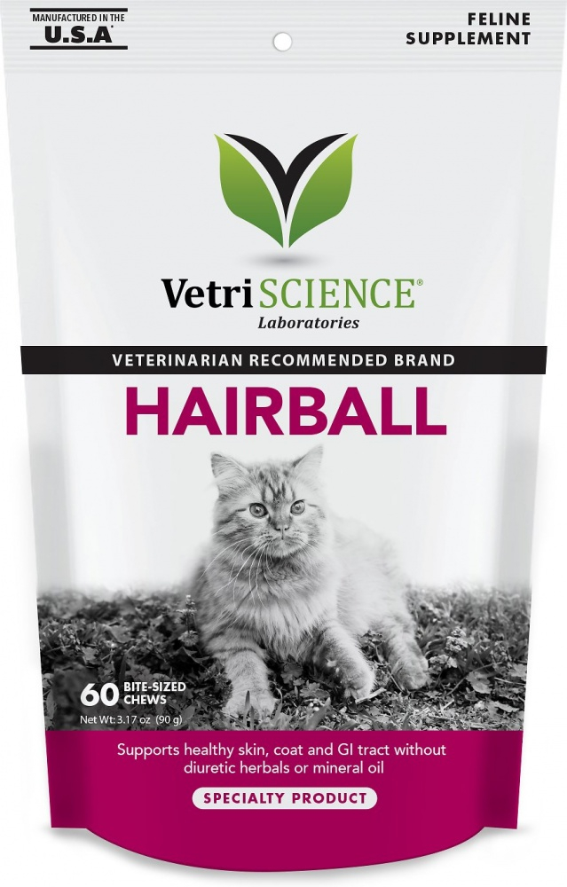 VetriScience Hairball Bite-Sized Cat Chews - 30 count Image