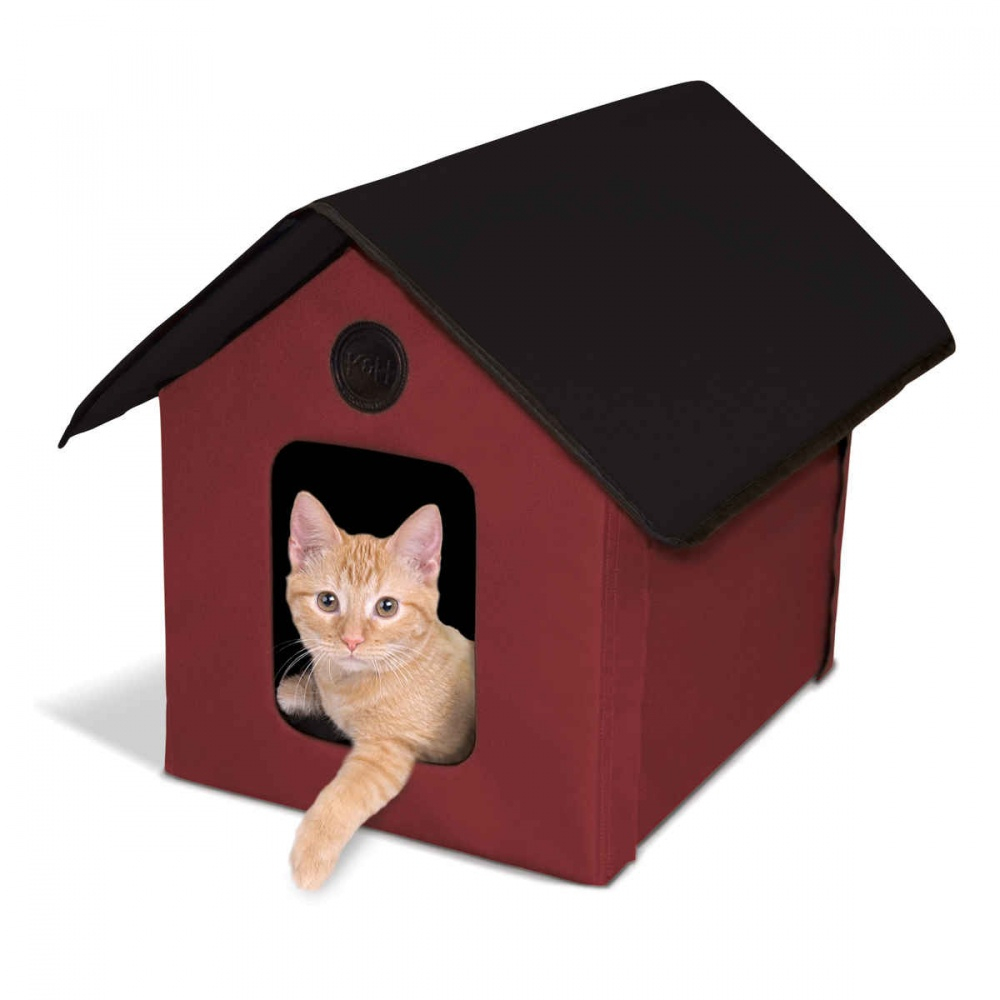 K Pet Products Unheated Red Outdoor Kitty House - 22