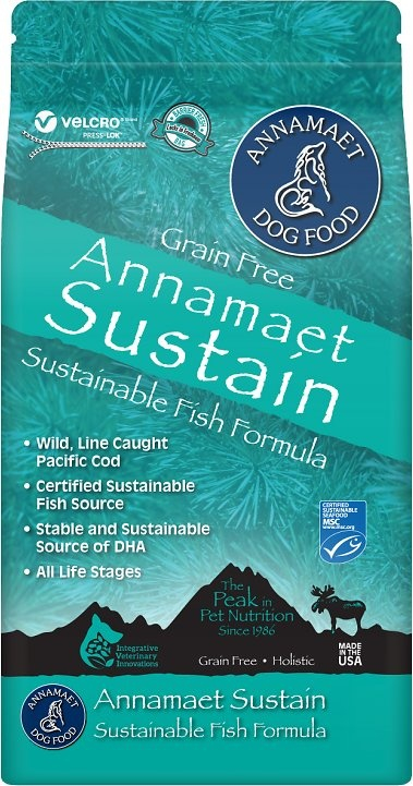 Annamaet Grain-Free Sustain Fish Formula Dry Dog Food - 5 lb Bag Image