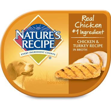 Nature's Recipe Chicken  Turkey in Broth Wet Dog Food - 2.75 oz, case of 12 Image