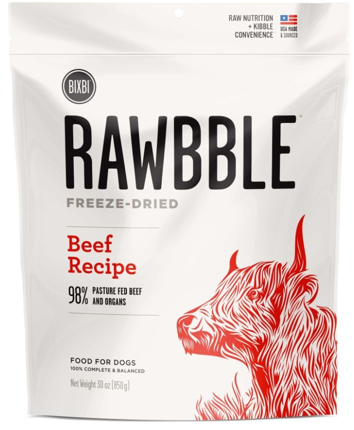 Bixbi Rawbble Freeze Dried Grain Free Beef Recipe for Dogs PetFlow