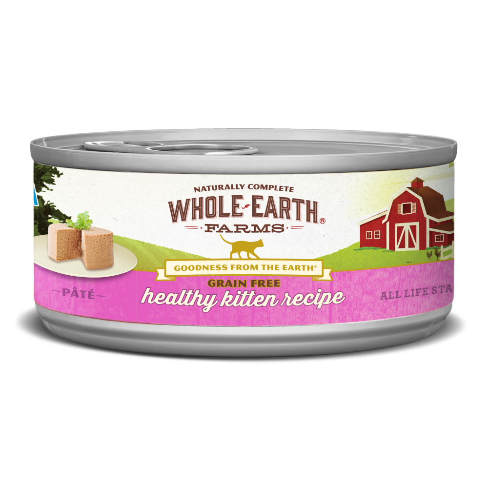 Whole Earth Farms Grain Free Real Healthy Kitten Pate Canned Cat Food - 5 oz, case of 24 Image