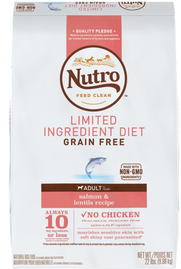 Nutro Limited Ingredient Diet Grain Free Adult Salmon & Sweet Potato Dry Dog Food - 22 lb Bag Image