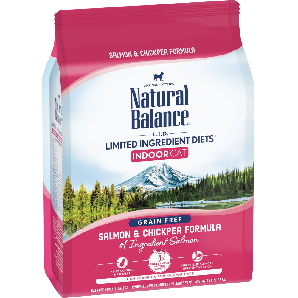 Natural Balance Limited Ingredient Diets Salmon  Chickpea Indoor Dry Cat Food - 5 lb Bag Image