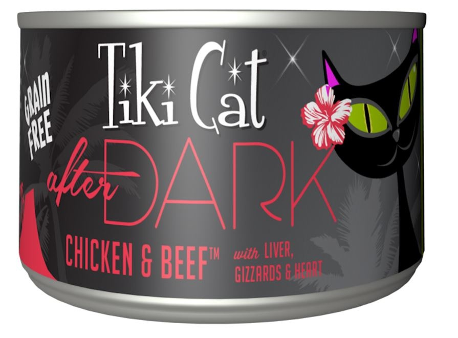 Tiki Cat After Dark Grain Free Chicken & Beef Canned Cat Food - 5.5 oz, case of 8 Image