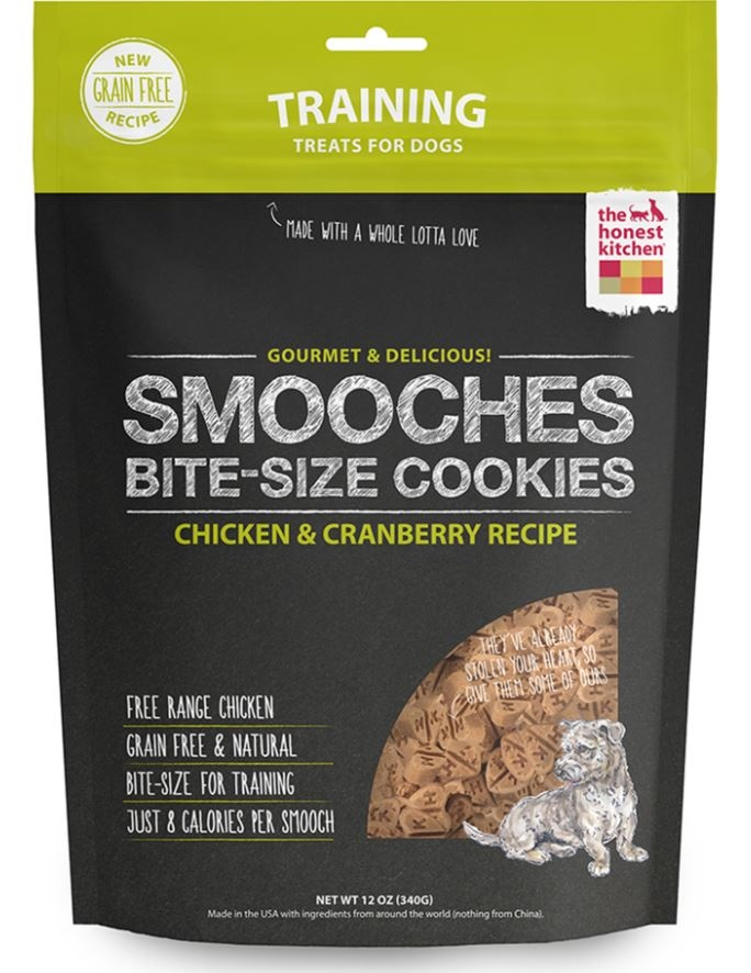The Honest Kitchen SMOOCHES Grain Free Chicken & Cranberry Cookie Treats for Dogs - 12 oz Image