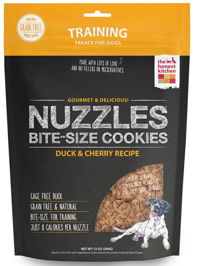 The Honest Kitchen NUZZLES Grain Free Duck & Cherry Cookie Treats for Dogs - 12 oz Image