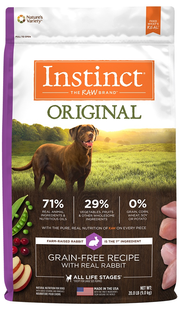 Instinct Original Grain Free Recipe with Real Rabbit Natural Dry Dog Food - 20 lb Bag Image
