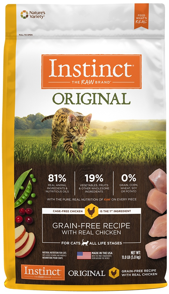Instinct Original Grain Free Recipe with Real Chicken Natural Dry Cat Food - 22 lb Bag (2 x 11 lb Bag) Image