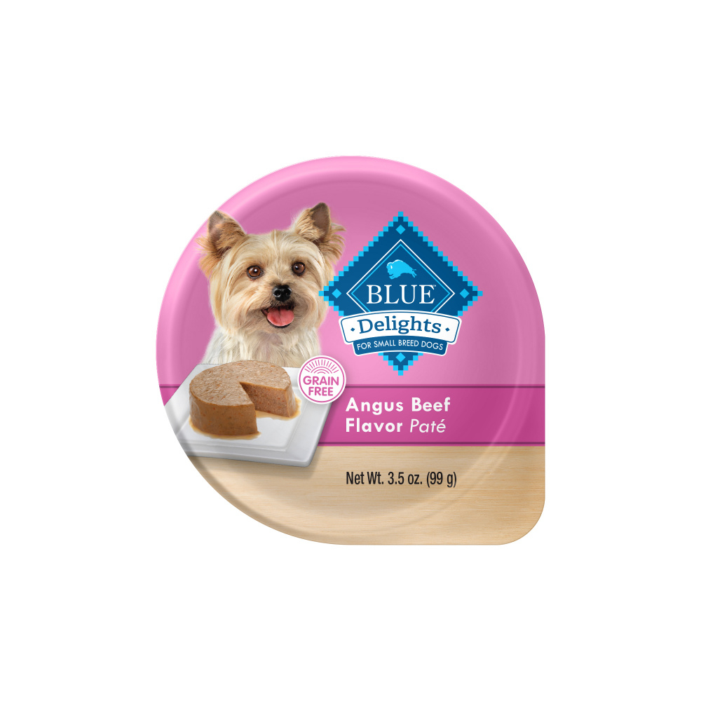 Blue Buffalo Blue Delights Small Breed Angus Beef Pate Dog Food Cup - 3.5 oz, case of 12 Image