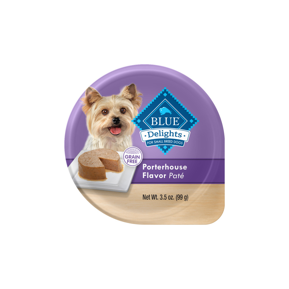 Blue Buffalo Blue Delights Small Breed Porterhouse Pate Dog Food Cup - 3.5 oz, case of 12 Image