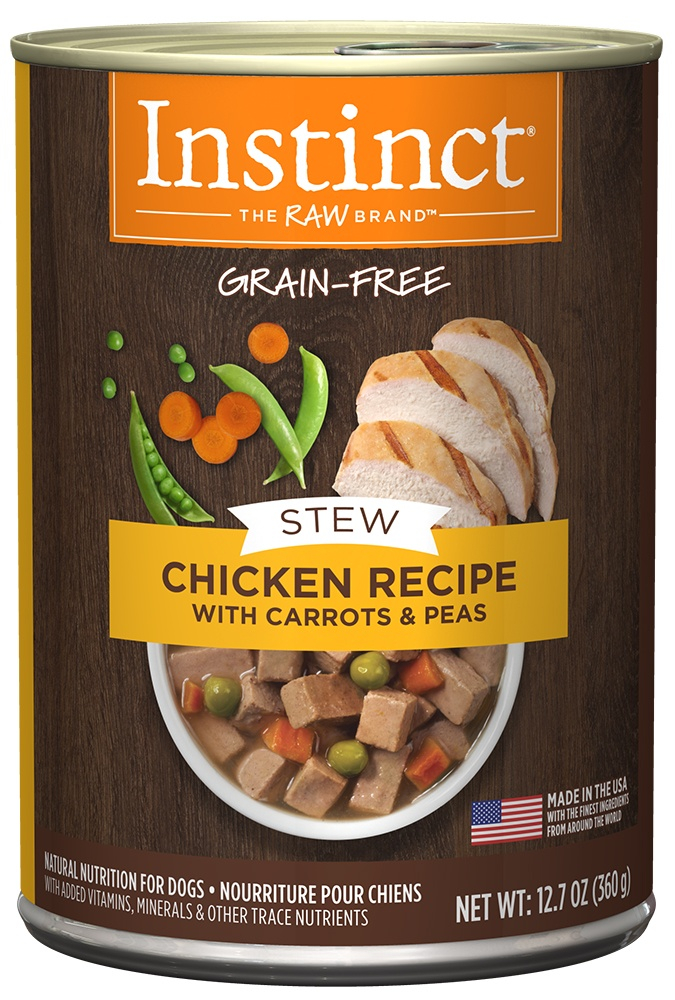 Instinct Grain Free Stews Chicken with Carrots & Peas Recipe Natural Canned Dog Food - 12.7 oz, case of 6 Image