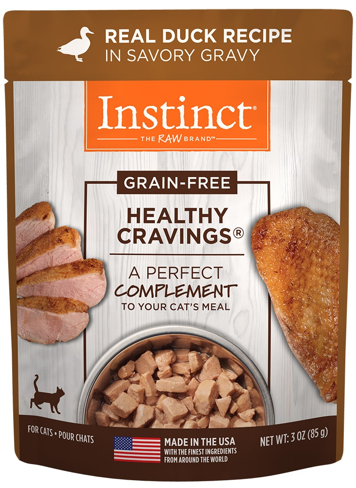 Instinct Healthy Cravings Grain Free Real Duck Recipe Natural Wet Cat Food Topper - 3 oz, case of 24 Image