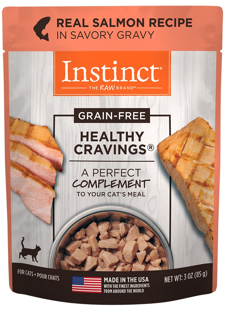 Instinct Healthy Cravings Grain Free Real Salmon Recipe Natural Wet Cat Food Topper - 3 oz, case of 24 Image