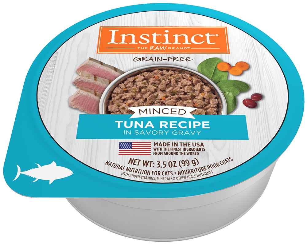 Instinct Adult Grain Free Minced Recipe with Real Tuna Natural Cat food Cups - 3.5 oz, case of 12 Image