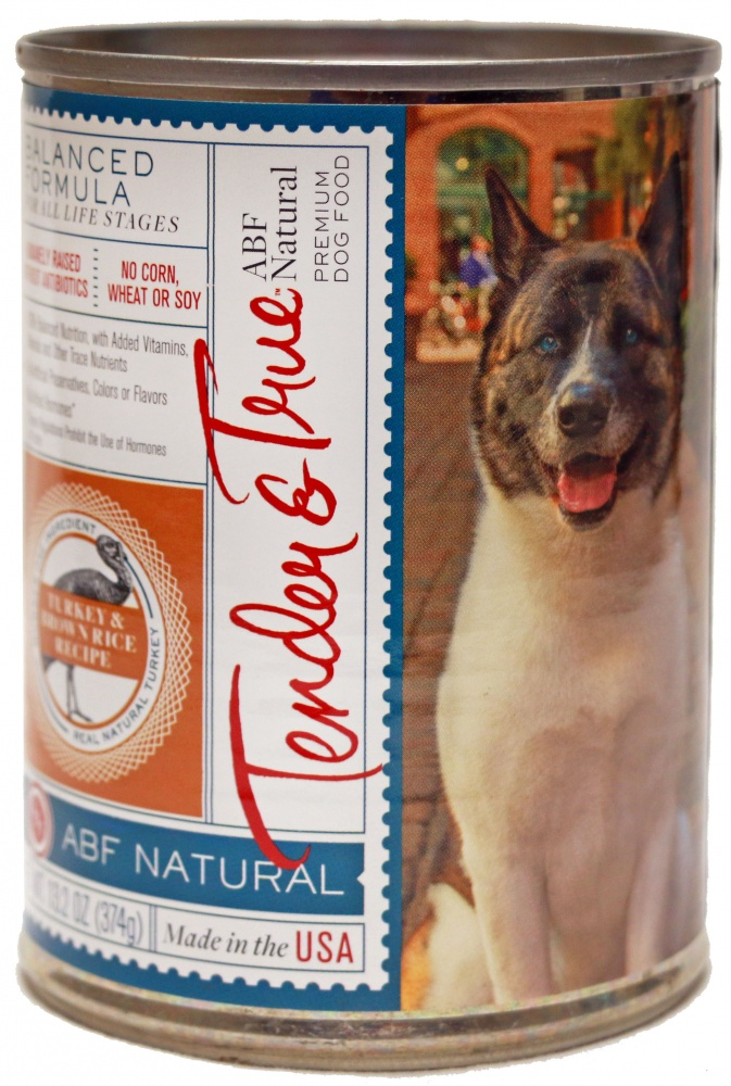 Tender  True Antibiotic-Free Turkey & Brown Rice Recipe Canned Dog Food - 5.5 oz, case of 24 Image