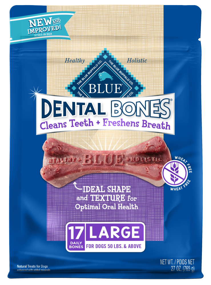 Blue Buffalo Dental Bones Large Adult Dental Chew Dog Treat - 27 oz Image
