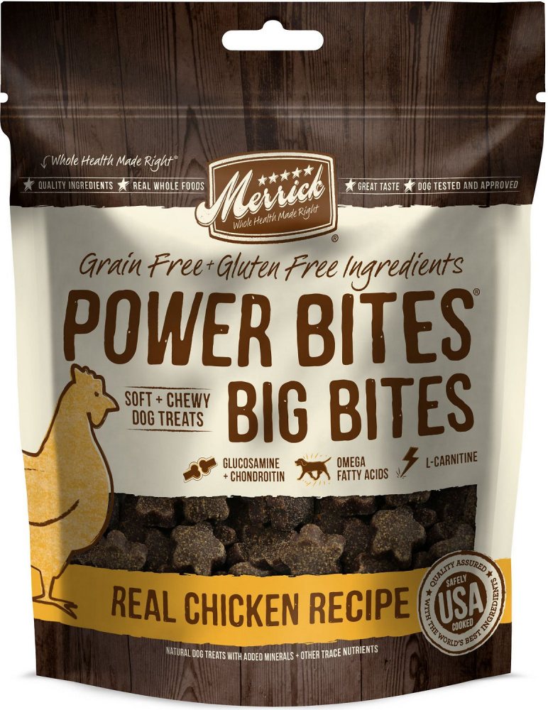 Merrick Power Bites Big Bites Real Chicken Dog Treats - 6 oz Image