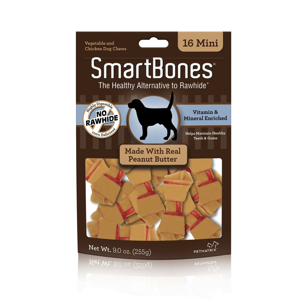 SmartBones Rawhide-Free Peanut Butter Dog Treats - 11 oz, Small 6-Pack Image