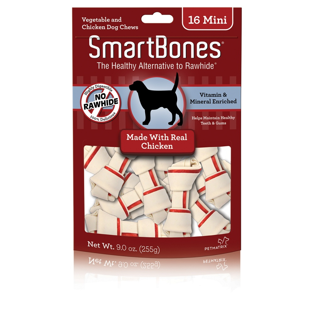 SmartBones Rawhide-Free Chicken Dog Treats - 9 oz, Mini 16-Pack Image