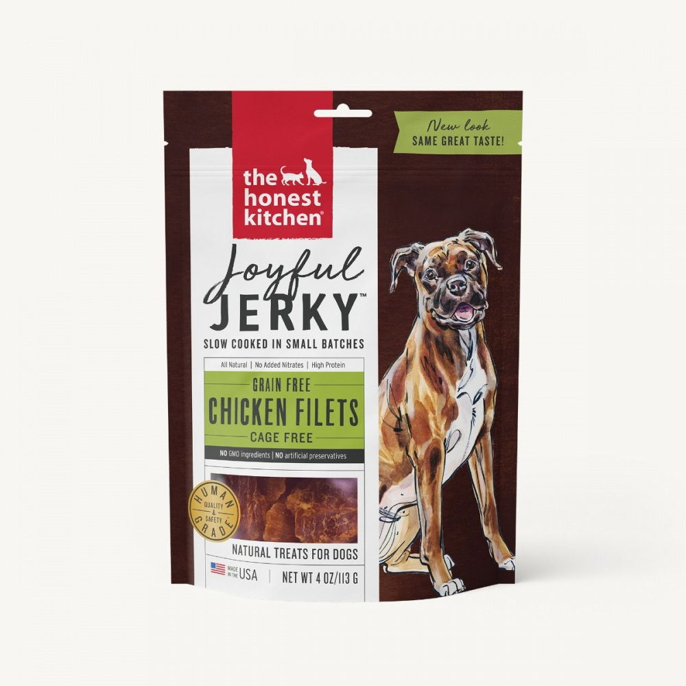 The Honest Kitchen Grain Free Joyful Jerky Chicken Filets Dog Treats - 4 oz Image