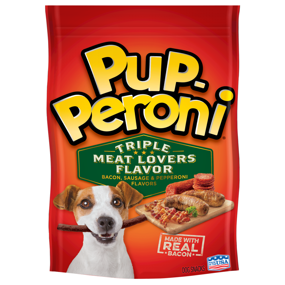 Pup-Peroni Triple Meat Lovers Bacon, Sausage, & Pepperoni Flavored Dog Treats - 25 oz Image