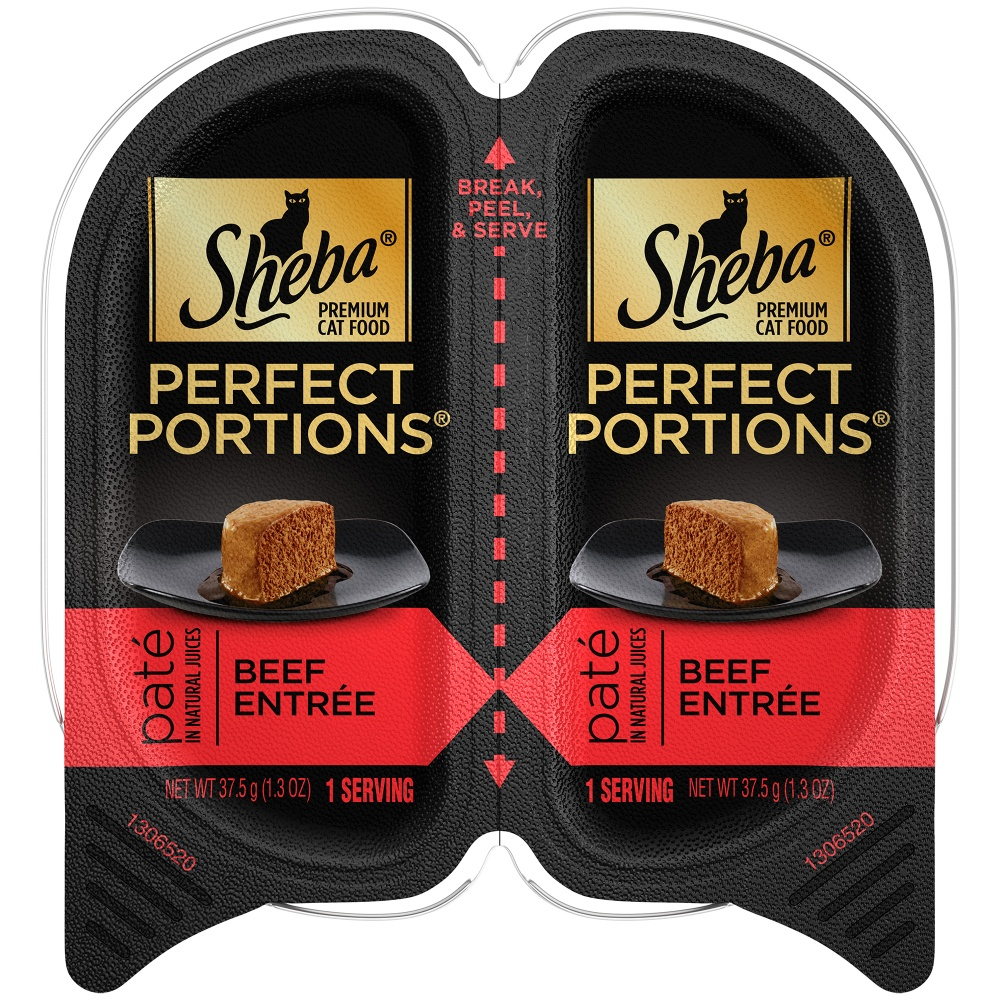 Sheba Perfect Portions Pate Tender Beef Entree Wet Cat Food - 2.6 oz, case of 24 Image