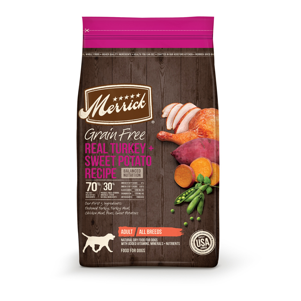 Merrick Grain Free Adult Turkey  Sweet Potato Recipe Dry Dog Food - 4 lb Bag Image
