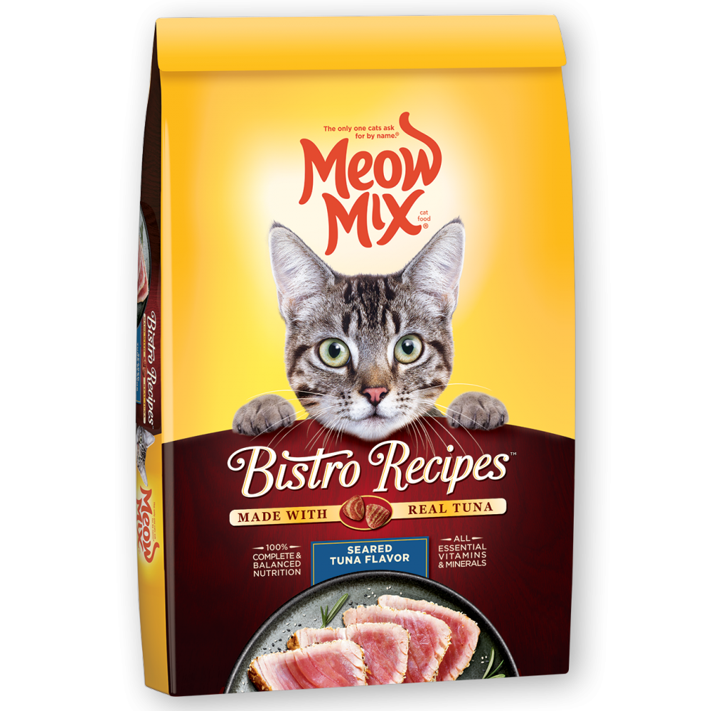 Meow Mix Bistro Recipes Seared Tuna Flavor Dry Cat Food - 12 lb Bag Image
