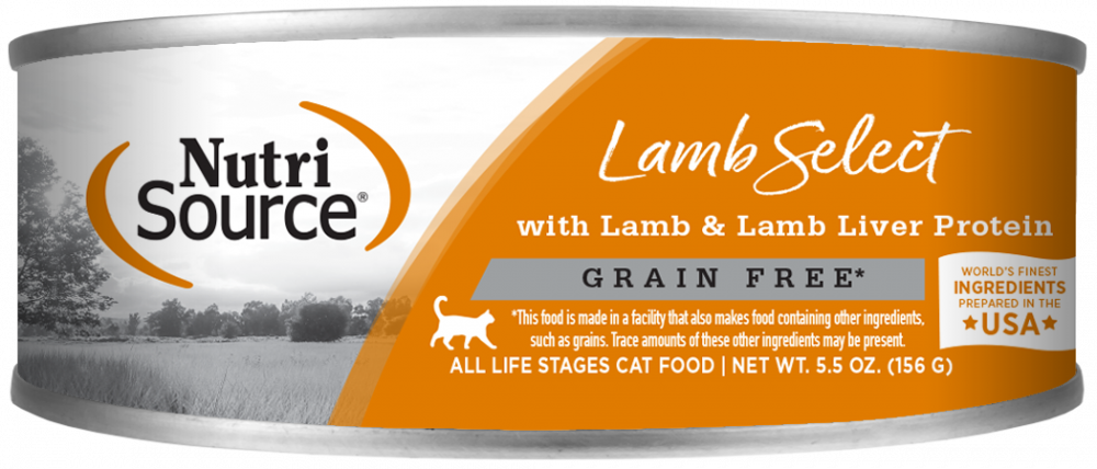 NutriSource Grain Free Lamb Lamb Liver Select Canned Cat Food