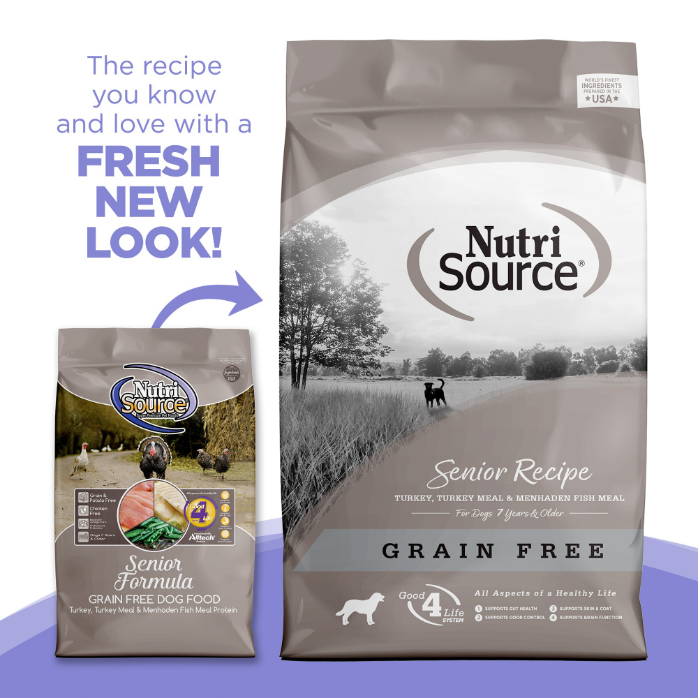 NutriSource Grain Free Senior Recipe Dry Dog Food | PetFlow