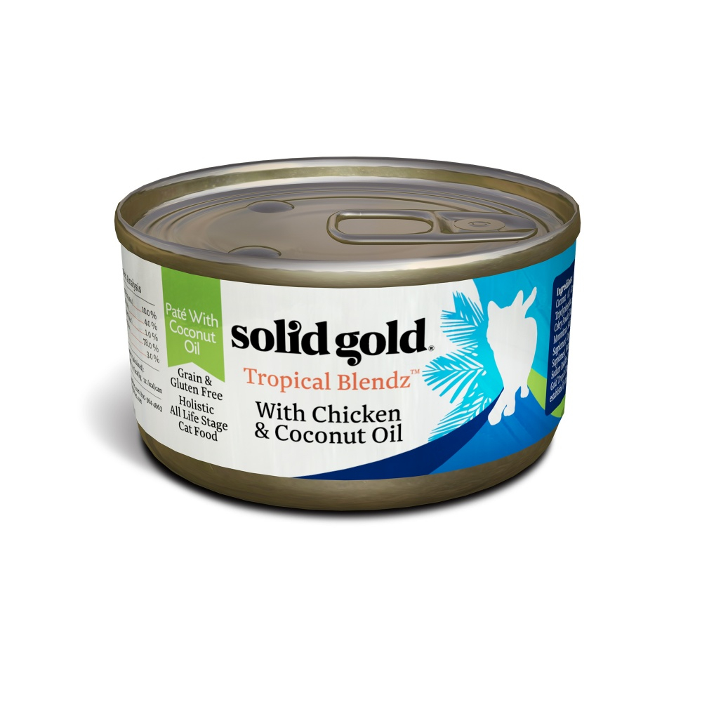 Solid Gold Tropical Blendz Grain Free Pate with Chicken  Coconut Oil Canned Cat Food - 3 oz, case of 24 Image