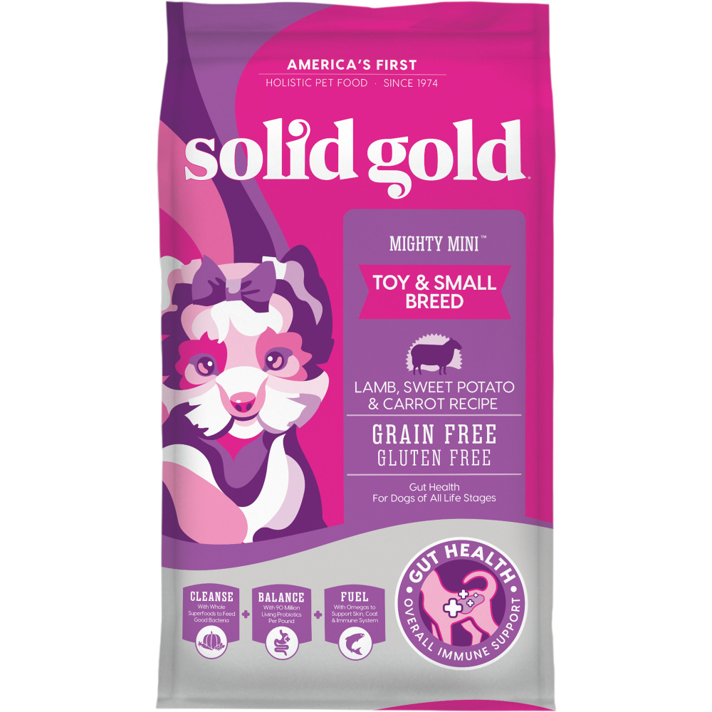 Solid Gold Mighty Mini Grain Free toy  Small Breed Recipe with Lamb, Sweet Potato,  Cranberry Dry Dog Food - 4 lb Bag Image