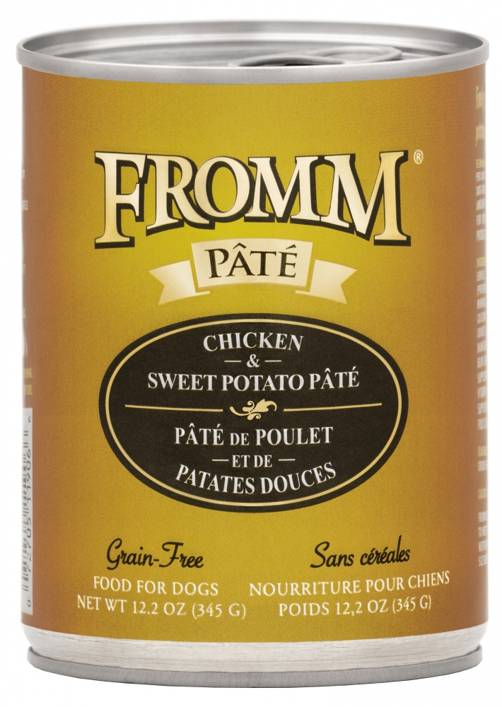 Fromm Grain Free Chicken  Sweet Potato Pate Canned Dog Food - 12.2 oz, case of 12 Image