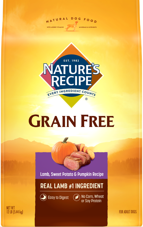 Nature's Recipe Grain Free Lamb, Sweet Potato  Pumpkin Dry Dog Food - 24 lb Bag Image