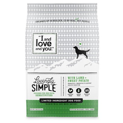 I & Love & You Lovingly Simple Grain Free LID Lamb + Sweet Potato Dry Dog Food - 3.85 lb Bag Image