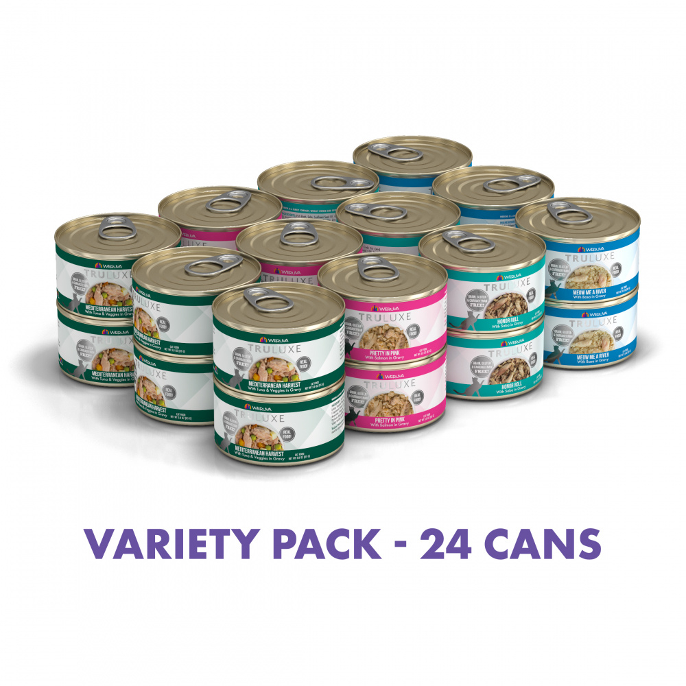Weruva TruLuxe Grain Free TruSurf Canned Cat Food Variety Pack - 3 oz, case of 24 Image