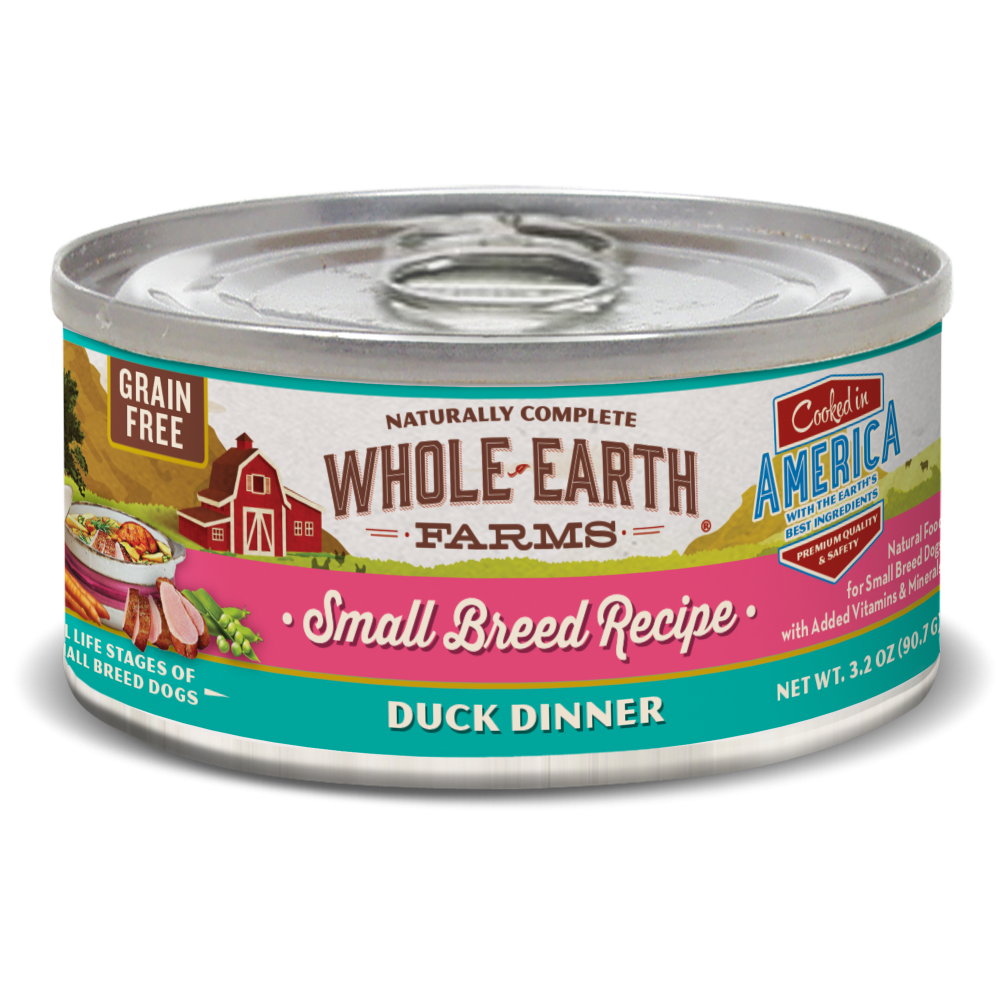 Whole Earth Farms Grain Free Small Breed Duck Recipe Canned Dog Food - 3 oz, case of 24 Image