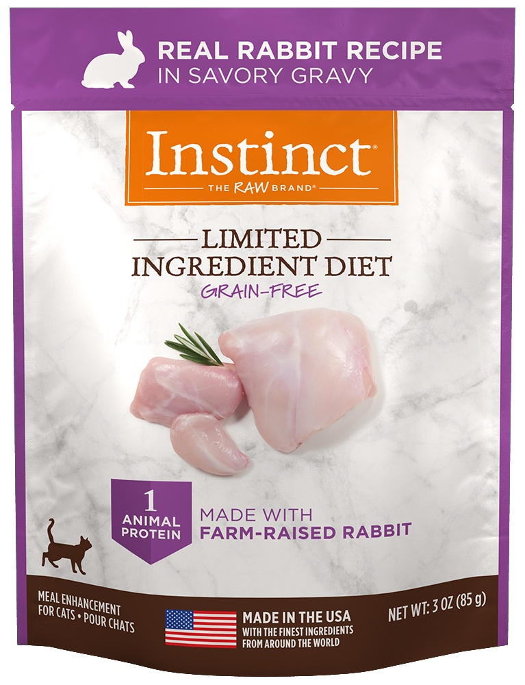 Instinct Limited Ingredient Diet Grain Free Rabbit Recipe Wet Cat Food Topper Pouches - 3 oz, case of 24 Image
