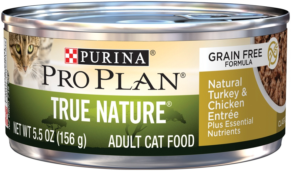 Purina Pro Plan True Nature Grain Free Adult Turkey  Chicken Entree Canned Cat Food - 5.5 oz, case of 24 Image